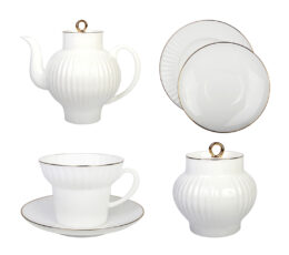 Set tea Wave Golden edging 2 6/20